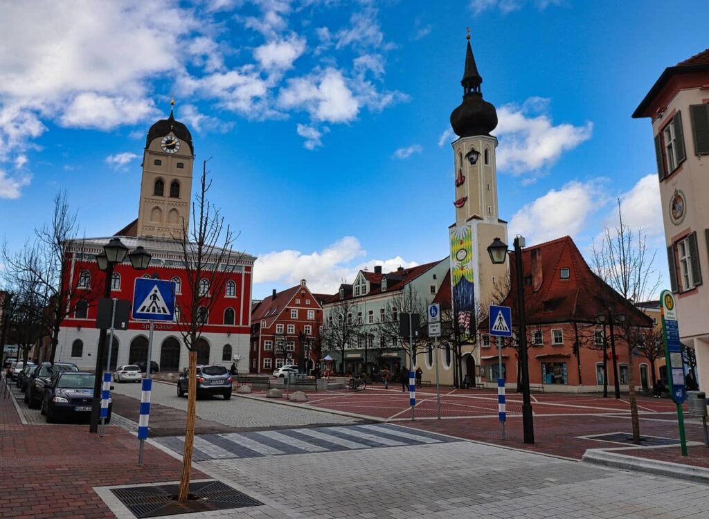 Malerische Stadt Erding in Deutschland