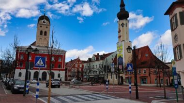 Malerische Stadt Erding in Deutschland