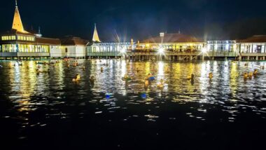 Hévízer See am Abend